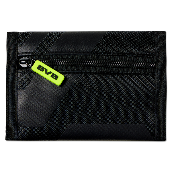 Borussia Dortmund BVB Geldbörse Neon Schwarz 10 x 14 cm